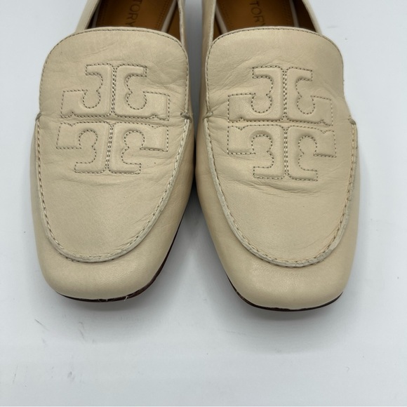 Tory Burch Cream Leather Loafers - Picture 2 of 10